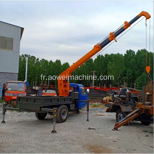 Grues de camionnette à flèche pour chariot élévateur à fourche grue montée sur voiture mini remorque levant la conception de flèche hydraulique à vendre